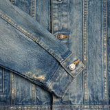 Premium 12oz Denim Jacket with Stonewash Finish and Hidden Waist Pocket